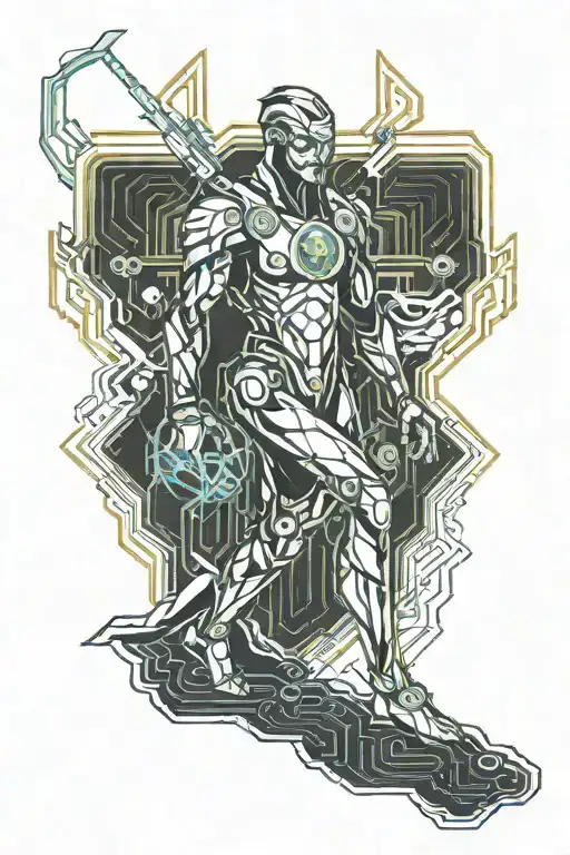 Male God Full Body Symbolizing Power And Rebirth