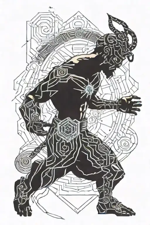 Male God Full Body Symbolizing Power And Rebirth