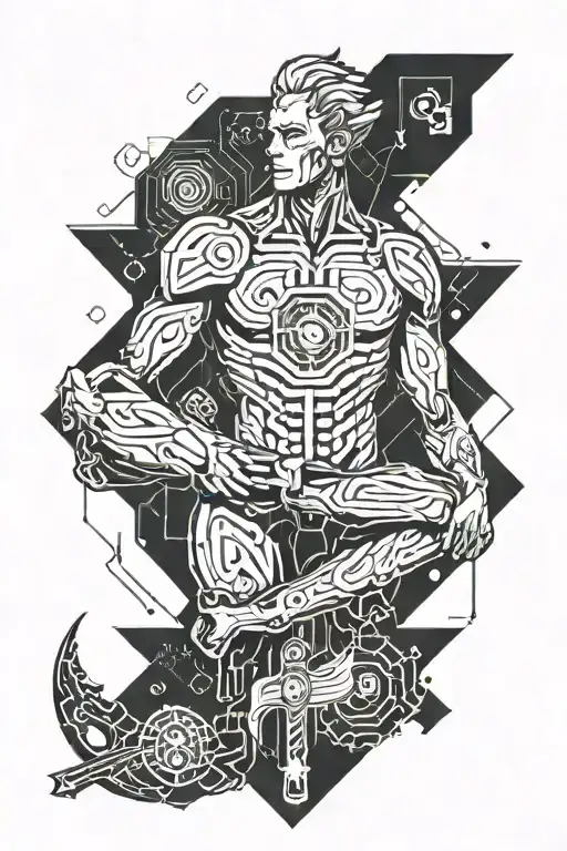 Male God Full Body Symbolizing Power And Rebirth