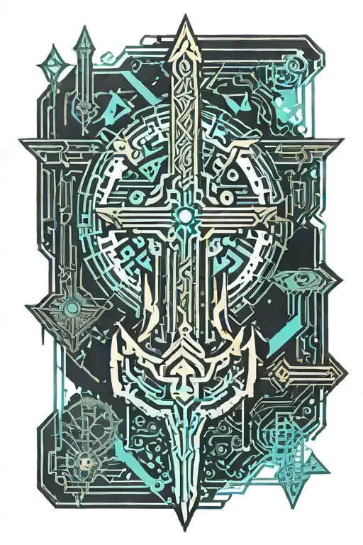 Master Sword Water Background