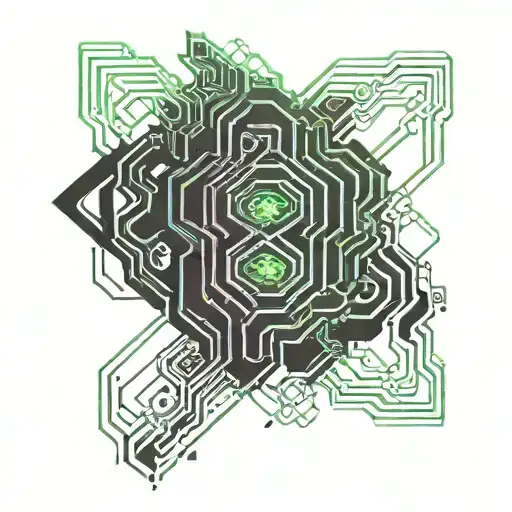 Create An Image Of Cybersiglism Tattoo For Hand Like Bracelet