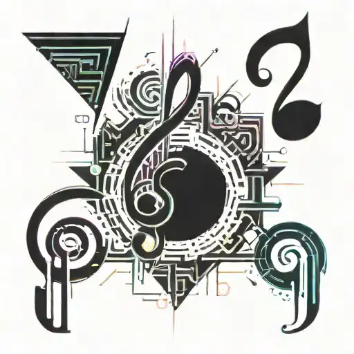 Music Notes Intertwined