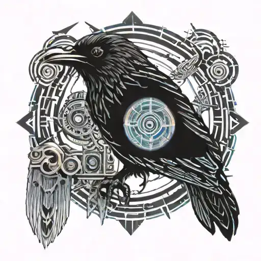 Raven Holding An Eye