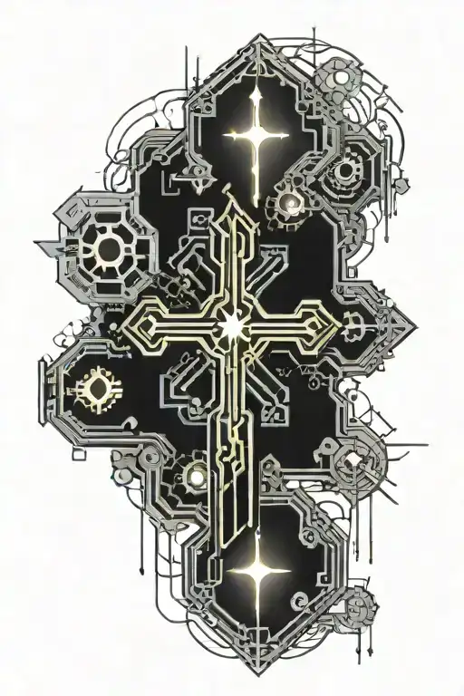 Mechanical With A Christian Cross