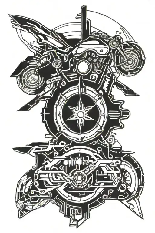 Motorcycle Moon Surrounded