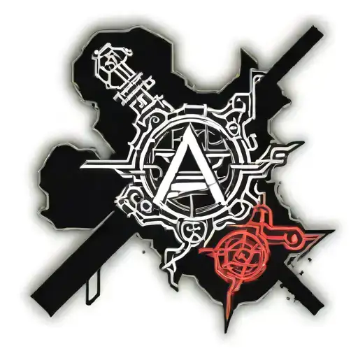 Anarchy Symbol Made Out Of Guns