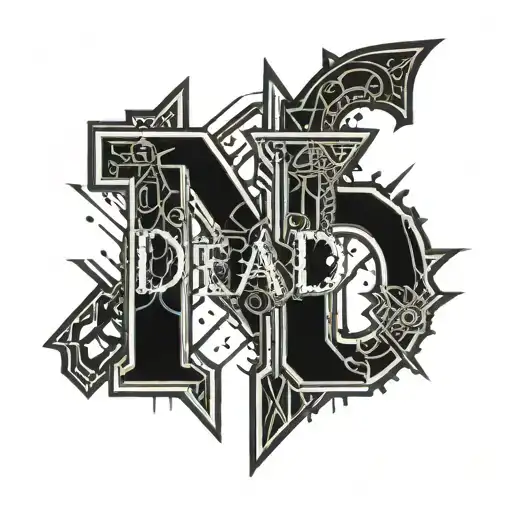 The Word Dead Boy In Goth Font