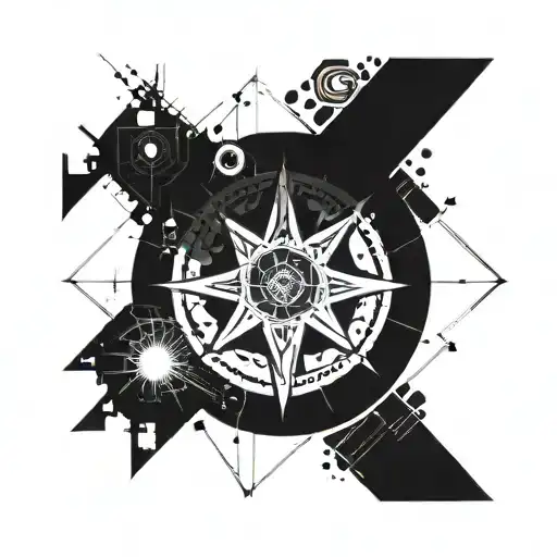 Wind Rose Tatoo Design