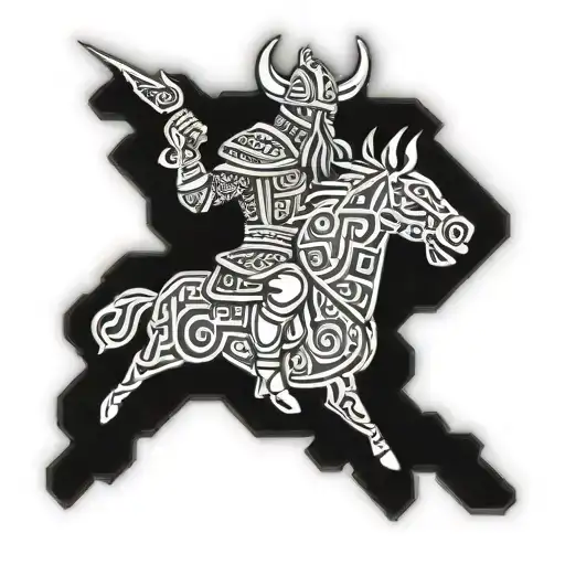 Viking Warrior Riding
