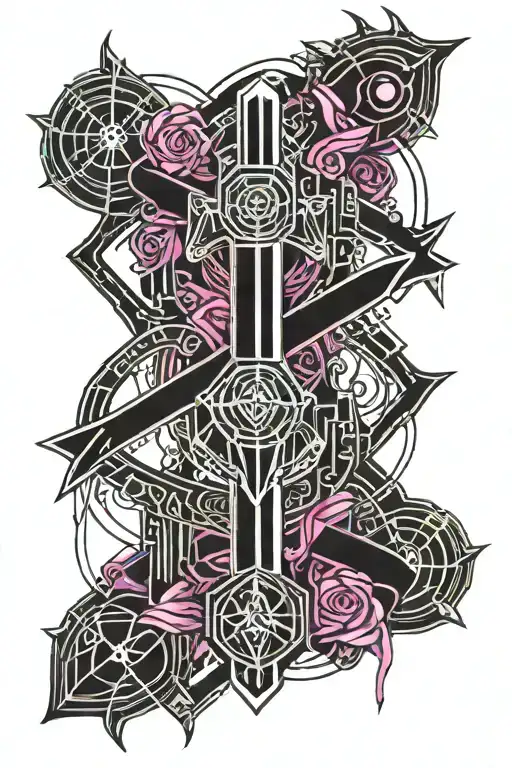 Sword Rose Intertwined