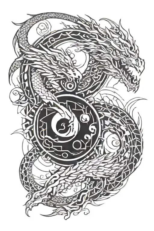 Dragon And Phoenix Ying Yang