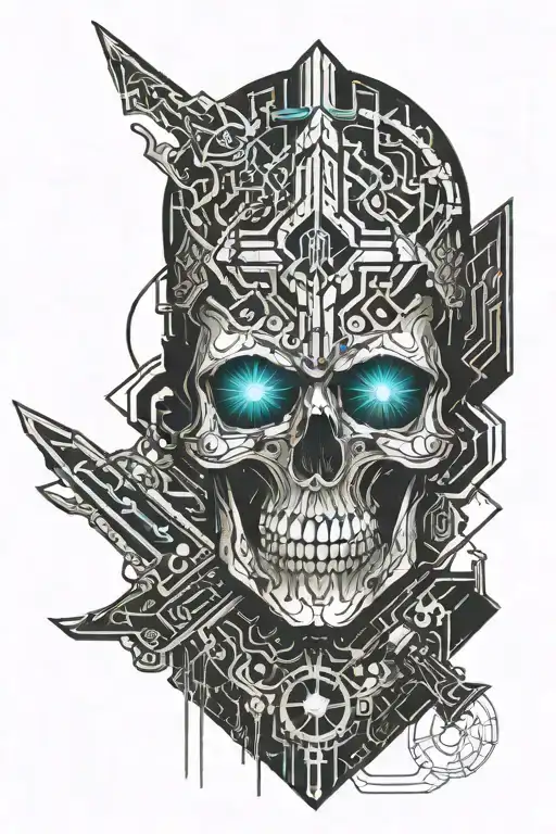 Skull And Sword Emerging