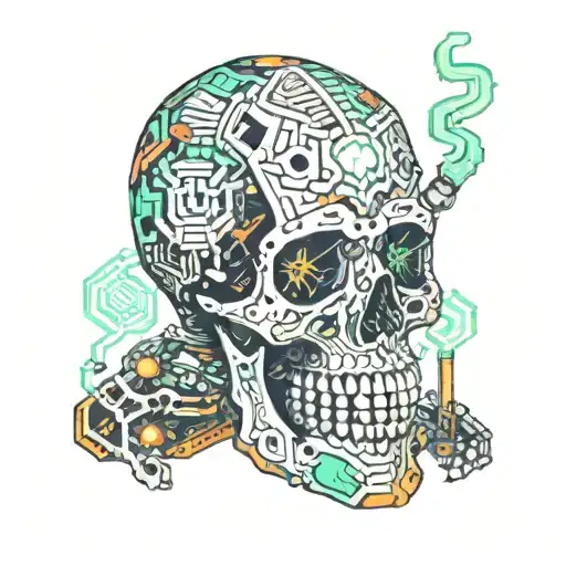Skeleton Smoking