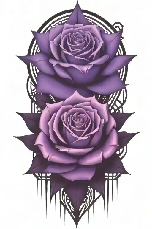 Roses Purple Black