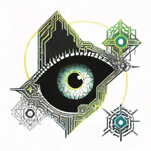 Eye Symbol Integrated With A Cross