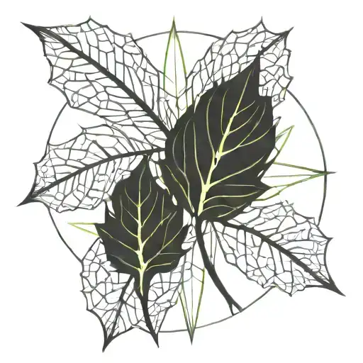 Leaf Tattoo Flashes