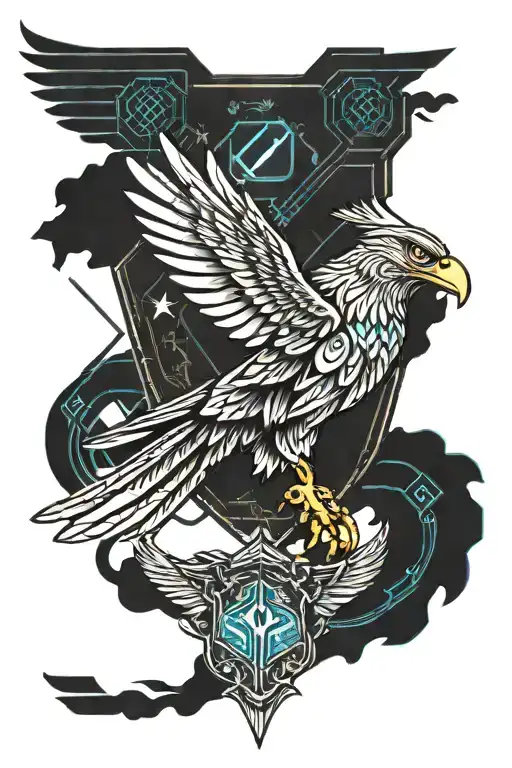House Ravenclaw Eagle Final Fantasy Style Design