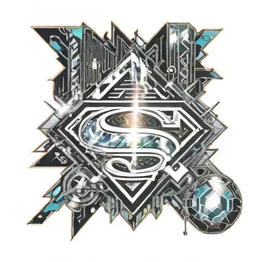 Superman Logo Fortress Of Solitude Background With Crystals