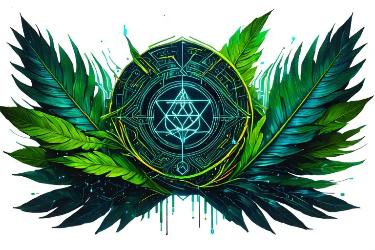 Coconut Leaves Intertwined