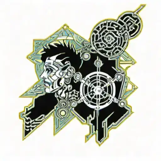 Old School Tattoo Of Two Male Best Friends