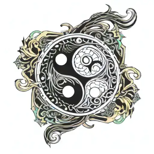 Yin Yang Tattoo Of Two Male Best Friends