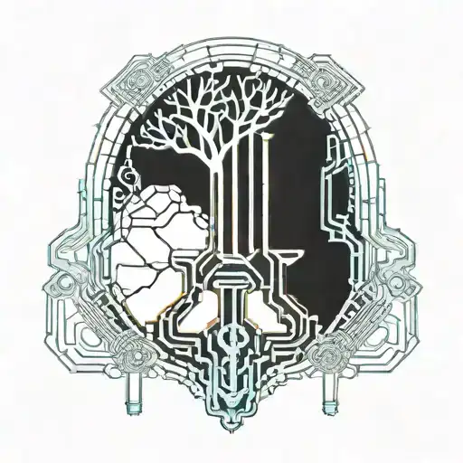 Tuning Fork With Tree And Circuits