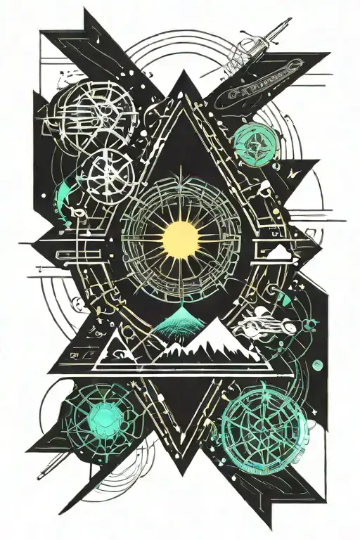 Sun Saturn Stars Forests Oceans And Mountains