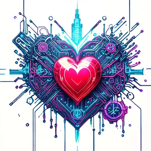 Love With Heart Surrounded By