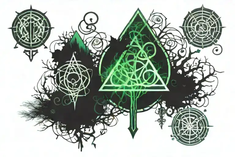 A Mystical Forest Scene With Hidden Celtic Symbols For A Touch Of Ireland