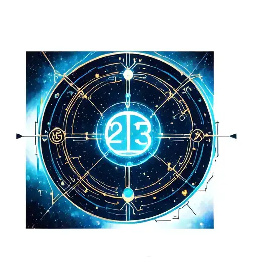 Number 23 In A Circle With Constellations