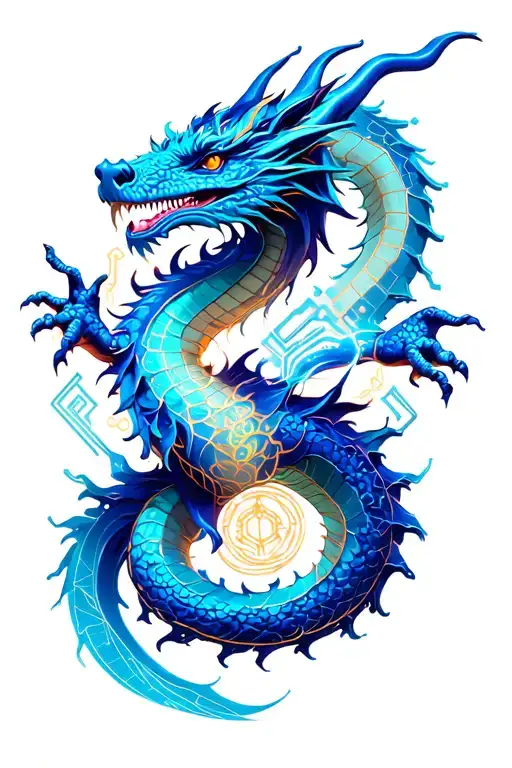 Blue Porcelain Dragon