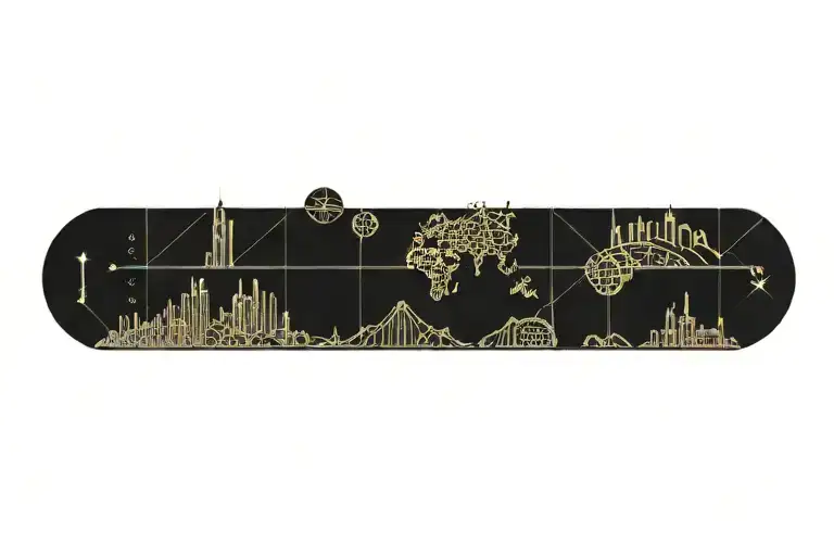 City Outline Flat Earth