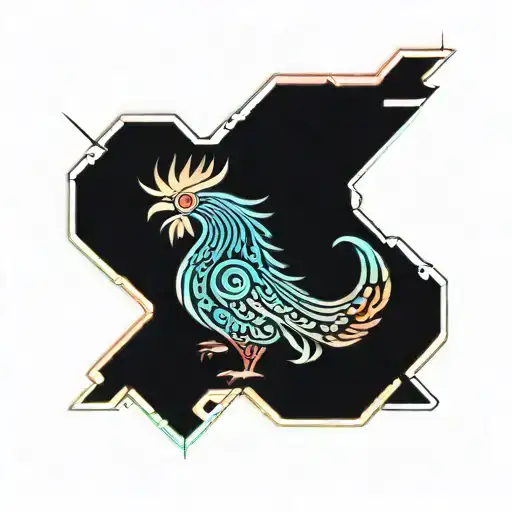 Colorful Dragon Rooster