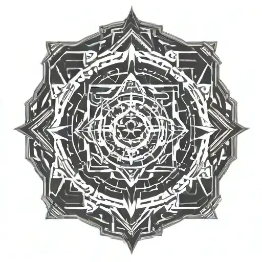 Tribal Black And White Drawing