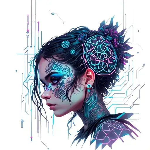 Cyberpunk Style Girl Namurai