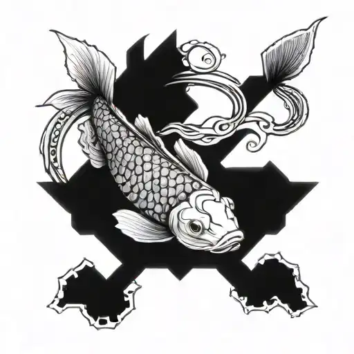 Koi Eating A Koi Fish