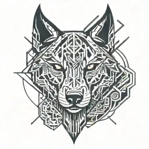 Viking Norse Wolfs Stone Full Sleeve