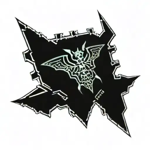 Bat And 333 Incorporated On The Wings