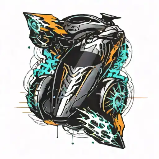 Incorporate A Sleek Sports Car With Flames Shooting Out Of The Exhaust Pipes