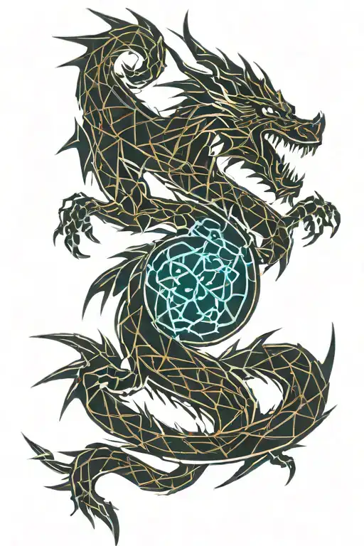 Evil Dragon With Lightning Bolts