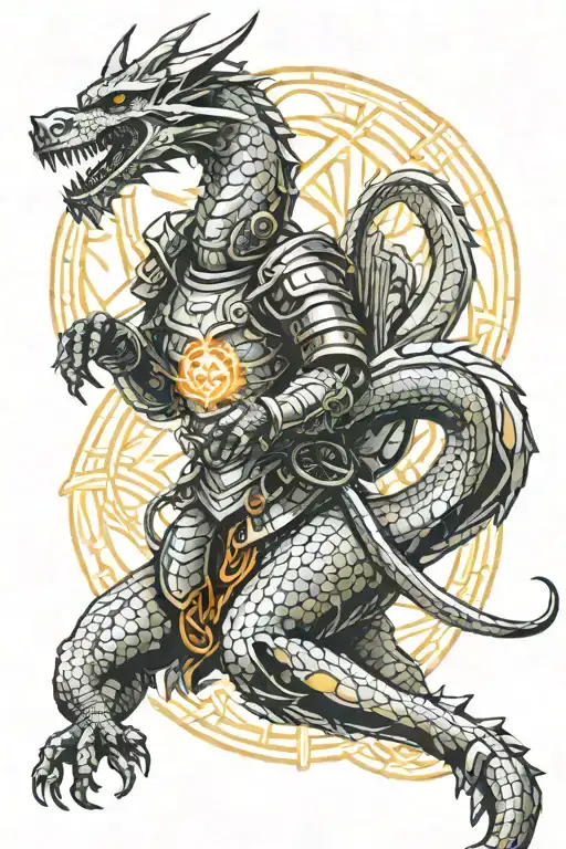 Saint George Befriending The Dragon Breathing Fire