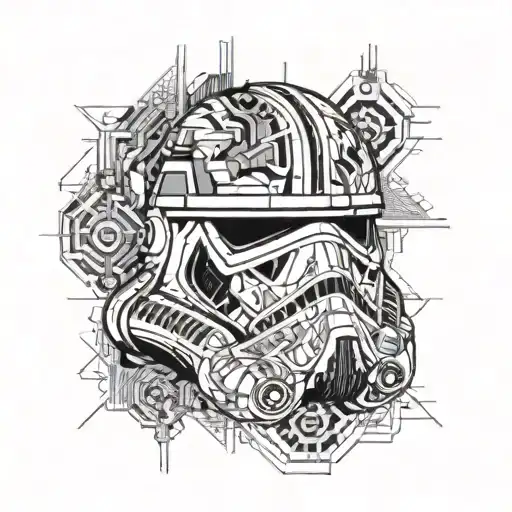 Star Wars Stormtrooper Helmet Adorned With Intricate