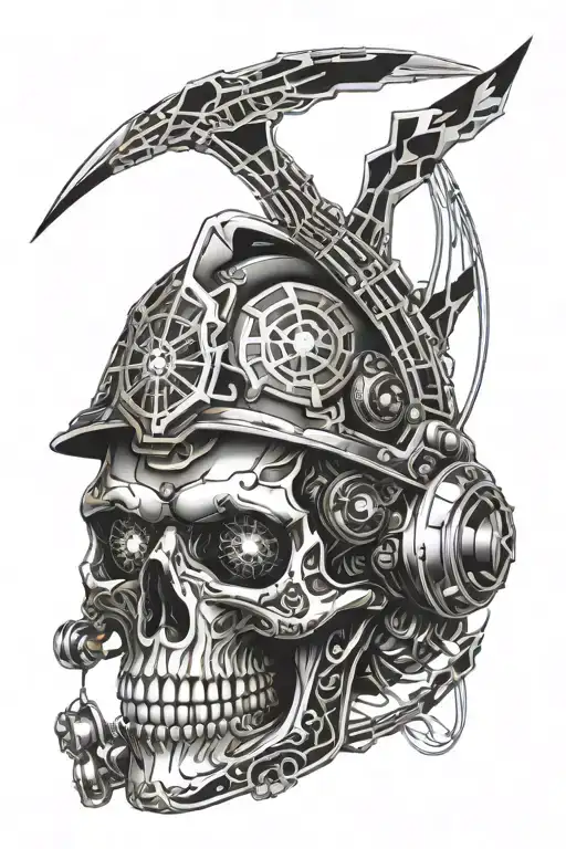 Skull Firefighter Helmet