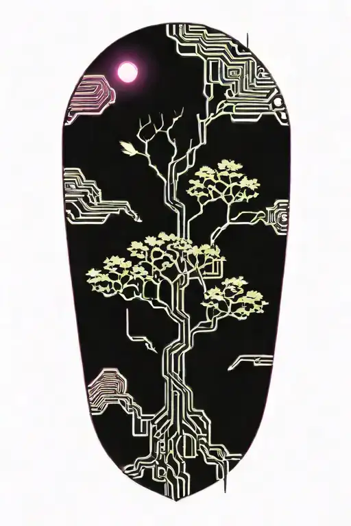 Cyberpunk Tree Growing