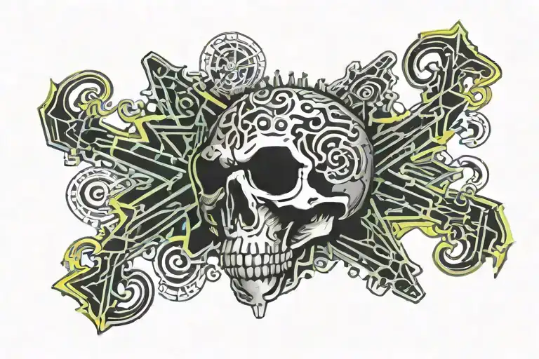 Skull And Crossbones Tramp Stamp