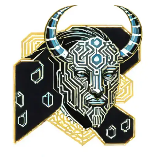 The Greek Character Lycaon With Cyber Sigilism In The Background