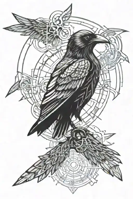 Odin Ravens Huginn And Muninn