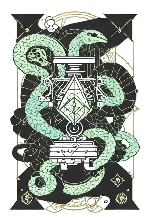 Snake And Hourglass And Power