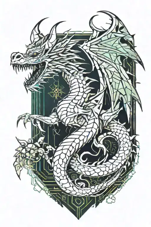 Dragon With Wings Spread