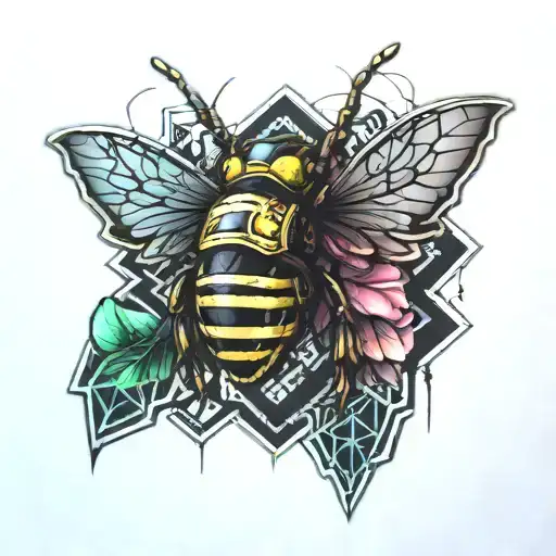 Lancashire Rose And Manchester Bee